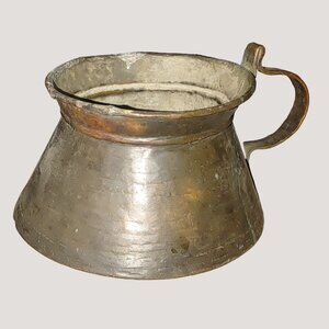 Pot Cauldron Patina Antique Rustic Copper Pitcher Pure Pour Solid Rivet Handle